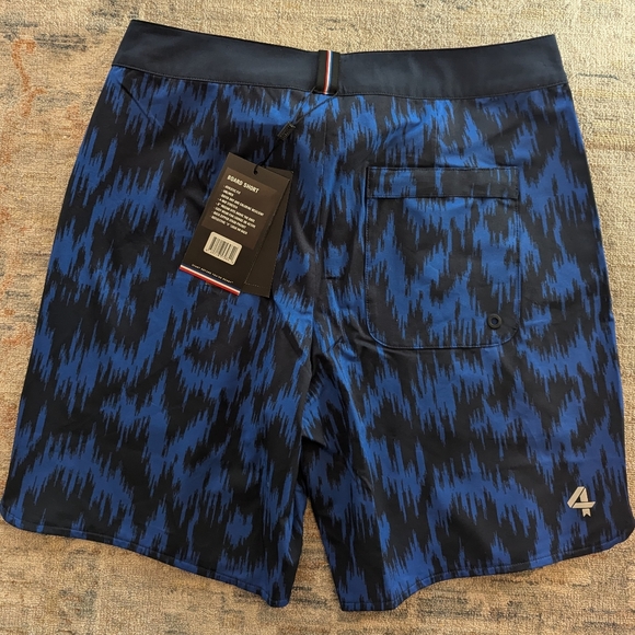 Fourlaps 4laps 8" Board Shorts Rough Stripes Navy Cobalt Blue Size 30 NEW - Picture 4 of 12